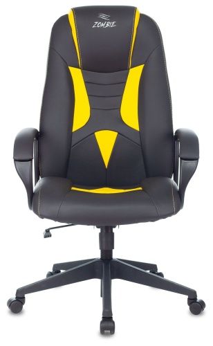 Купить  кресло zombie 8 черный/желтый эко.кожа крестов. пластик zombie 8 yellow в интернет-магазине Айсберг техники в Орске! фото 2