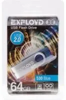 Купить  flash usb 2.0 exployd 64gb 530 синий (ex064gb 530 blue) в интернет-магазине iceteh.ru в Орске, Новотроицке, Гае, Домбаровском, Ясном, Адамовке, Кваркено!