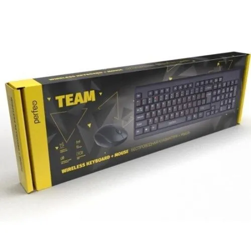 Купить  клавиатура perfeo беспров. набор "team", usb: клав-ра 102 кн. + оптич. мышь 3 кн., 1000 dpi в интернет-магазине iceteh.ru в Орске, Новотроицке, Гае, Домбаровском, Ясном, Адамовке, Кваркено! фото 2