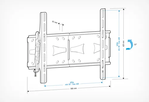 Купить  кронштейн для tv  holder lcds-5071 черный в интернет-магазине iceteh.ru в Орске, Новотроицке, Гае, Домбаровском, Ясном, Адамовке, Кваркено! фото 2