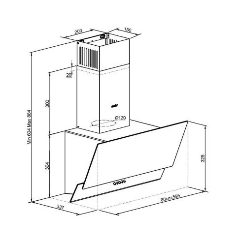 Купить  вытяжка simfer 8610 sm в интернет-магазине iceteh.ru в Орске, Новотроицке, Гае, Домбаровском, Ясном, Адамовке, Кваркено! фото 2
