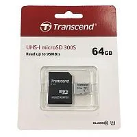 Купить  карта памяти sd-micro 64gb transcend sdxc class 10 uhs-1 (ts64gusd300s-a) +adapter в интернет-магазине iceteh.ru в Орске, Новотроицке, Гае, Домбаровском, Ясном, Адамовке, Кваркено!
