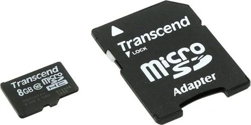 Купить  карта памяти sd-micro 8gb transcend ts8gusdhc10  class 10 +adapter в интернет-магазине iceteh.ru в Орске, Новотроицке, Гае, Домбаровском, Ясном, Адамовке, Кваркено!