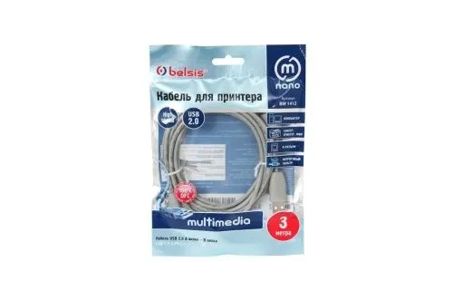 Купить  соединительные шнуры belsis bw 1412 usb 2.0 a вилка в с ф/фильтром 3,0м в интернет-магазине iceteh.ru в Орске, Новотроицке, Гае, Домбаровском, Ясном, Адамовке, Кваркено! фото 2