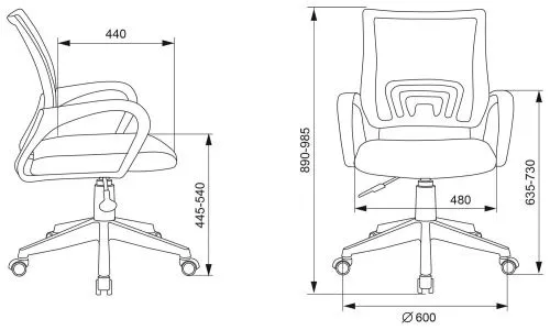 Купить  кресло бюрократ ch-w 695 nlt/pk/tw-13a в интернет-магазине iceteh.ru в Орске, Новотроицке, Гае, Домбаровском, Ясном, Адамовке, Кваркено! фото 3