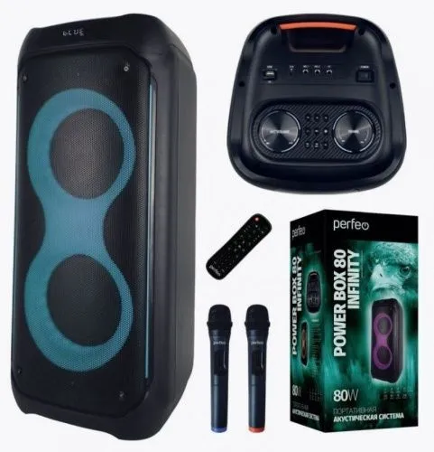 Купить  портативная аудиосистема  perfeo пас “power box 80 infinity” bt, eq, usb, microsd, aux, fm, mic, gt, tws, led, пду, 2 б/п мик в интернет-магазине iceteh.ru в Орске, Новотроицке, Гае, Домбаровском, Ясном, Адамовке, Кваркено!