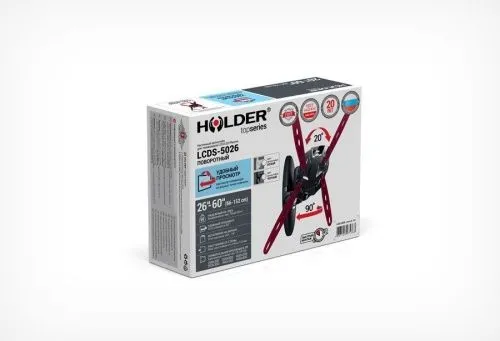 Купить  кронштейн holder lcds-5026 черный глянец в интернет-магазине iceteh.ru в Орске, Новотроицке, Гае, Домбаровском, Ясном, Адамовке, Кваркено! фото 4