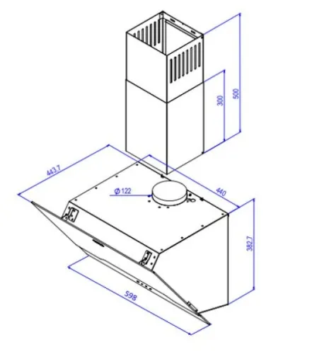 Купить  вытяжка delonghi linea 608 bb в интернет-магазине iceteh.ru в Орске, Новотроицке, Гае, Домбаровском, Ясном, Адамовке, Кваркено! фото 2