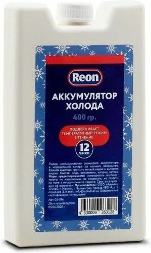 Купить  элемент холода аккумулятор холода reon 05-016 400 гр в интернет-магазине iceteh.ru в Орске, Новотроицке, Гае, Домбаровском, Ясном, Адамовке, Кваркено!