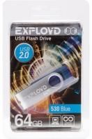 Купить  flash usb 2.0 exployd 64gb 530 синий (ex064gb 530 blue) в интернет-магазине Айсберг техники в Орске!