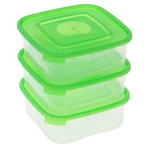 Купить  посуда свч набор контейнеров каскад для свч 3шт 0.7л квадратные в интернет-магазине Айсберг техники в Орске! фото 2
