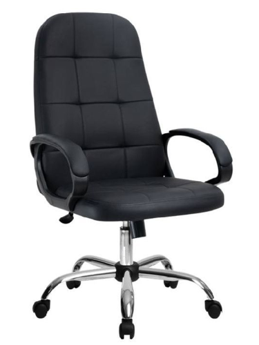 Купить  кресло tron v1 экокожа черная, prestige, хром в интернет-магазине iceteh.ru в Орске, Новотроицке, Гае, Домбаровском, Ясном, Адамовке, Кваркено!