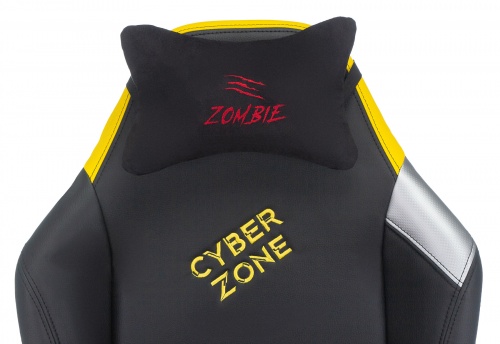 Купить  кресло zombie hero cyberzone pro черный/желтый искусственная кожа с подголов. крестовина пластик в интернет-магазине Айсберг техники в Орске! фото 6
