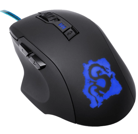 Купить  мышь oklick 725g dragon black/blue (2400dpi) usb в интернет-магазине Айсберг техники в Орске!