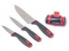 Купить  нож rondell rd-1011 набор из 3 ножей с ножеточкой в интернет-магазине Айсберг техники в Орске!