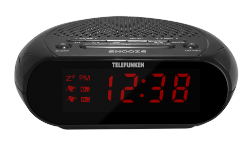 Купить  радио,часы,приемник telefunken tf-1706 (blak/red) радиочасы в интернет-магазине Айсберг техники в Орске!