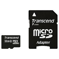 Купить  карта памяти sd-micro 32gb transcend ts32gusdhc10 class10 +adapter в интернет-магазине Айсберг техники в Орске!
