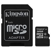 Купить  карта памяти sd-micro 32gb kingston sdhc class 10 + adapter (sdc10g2/32gb) в интернет-магазине Айсберг техники в Орске!