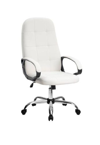 Купить  кресло tron v1 экокожа белая, prestige, хром в интернет-магазине iceteh.ru в Орске, Новотроицке, Гае, Домбаровском, Ясном, Адамовке, Кваркено!