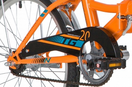 Купить  велосипед novatrack 20" tg 20, 20ftg201.or20 оранжевый, складной, тормоз нож, двойной обод, багажник в интернет-магазине Айсберг техники в Орске! фото 4