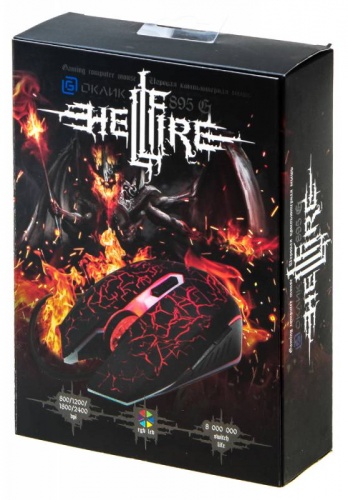Купить  мышь oklick 895g hellfire black (2400dpi) usb в интернет-магазине Айсберг техники в Орске! фото 6