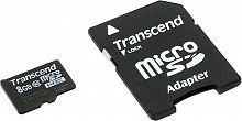 Купить  карта памяти sd-micro 8gb transcend ts8gusdhc10  class 10 +adapter в интернет-магазине Айсберг техники в Орске!