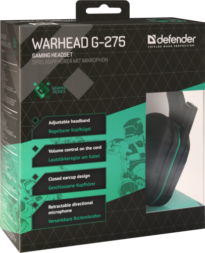 Купить  наушники defender  warhead g-275 1,8м кабель, игровые (64122) в интернет-магазине Айсберг техники в Орске! фото 5
