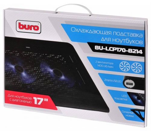 Купить  подставка для ноутбука buro bu-lcp 170-b214 black в интернет-магазине Айсберг техники в Орске! фото 7