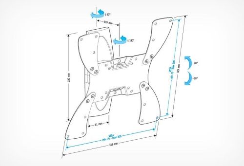 Купить  кронштейн holder lcds-5019 черный глянец в интернет-магазине iceteh.ru в Орске, Новотроицке, Гае, Домбаровском, Ясном, Адамовке, Кваркено! фото 2
