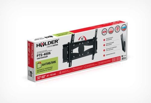 Купить  кронштейн для tv  holder pts-4006 черный в интернет-магазине iceteh.ru в Орске, Новотроицке, Гае, Домбаровском, Ясном, Адамовке, Кваркено! фото 2