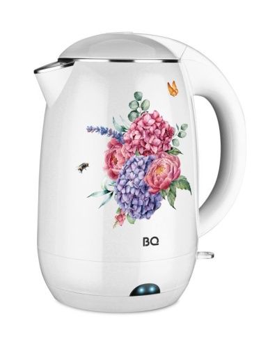 Купить  чайник bq kt 1702 p белый-цветы в интернет-магазине Айсберг техники в Орске, Новотроицке, Гае, Домбаровском, Ясном, Адамовке, Кваркено!