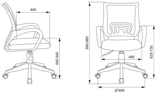 Купить  кресло бюрократ ch-w 695 nlt/pk/tw-13a в интернет-магазине Айсберг техники в Орске! фото 5