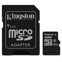 Купить  карта памяти sd-micro 16gb kingston sdhc class 10 +adapter (sdc10g2/16gb) в интернет-магазине Айсберг техники в Орске!