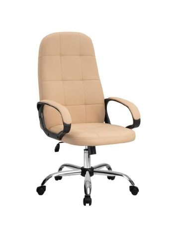 Купить  кресло tron v1 экокожа темно-бежевая, prestige, хром в интернет-магазине iceteh.ru в Орске, Новотроицке, Гае, Домбаровском, Ясном, Адамовке, Кваркено!