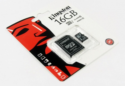 Купить  карта памяти sd-micro 16gb kingston sdhc class 10 +adapter (sdc10g2/16gb) в интернет-магазине Айсберг техники в Орске! фото 2