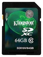 Купить  карта памяти sd card 64gb kingston sdxc сlass 10 (sdx10v/64gb) в интернет-магазине Айсберг техники в Орске!