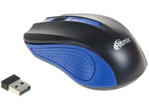 Купить  мышь ritmix rmw-555 black+blue в интернет-магазине Айсберг техники в Орске! фото 2