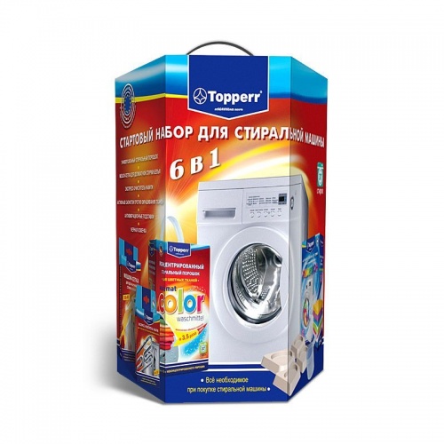 Купить  химия бытовая topperr стартовый набор для стиральной машины, 6 в 1 (3209) в интернет-магазине Айсберг техники в Орске!