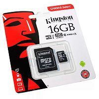Купить  карта памяти sd-micro 16gb kingston sdhc class 10 u1 a1 uhs-i canvas select plus + sd adapter в интернет-магазине Айсберг техники в Орске!