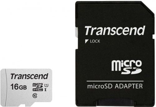 Купить  карта памяти sd-micro 16gb transcend sdhc uhs-i class u1 +adapter (ts16gusd300s-a) в интернет-магазине Айсберг техники в Орске!