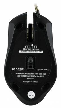 Купить  мышь oklick 765g symbiont black optical (2400dpi) usb в интернет-магазине Айсберг техники в Орске! фото 4