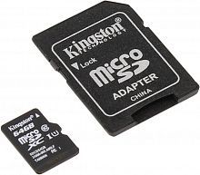Купить  карта памяти sd-micro 64gb kingston sdxc class 10 u1 uhs-i canvas select + sd adapter (sdcs/64gb) в интернет-магазине Айсберг техники в Орске!